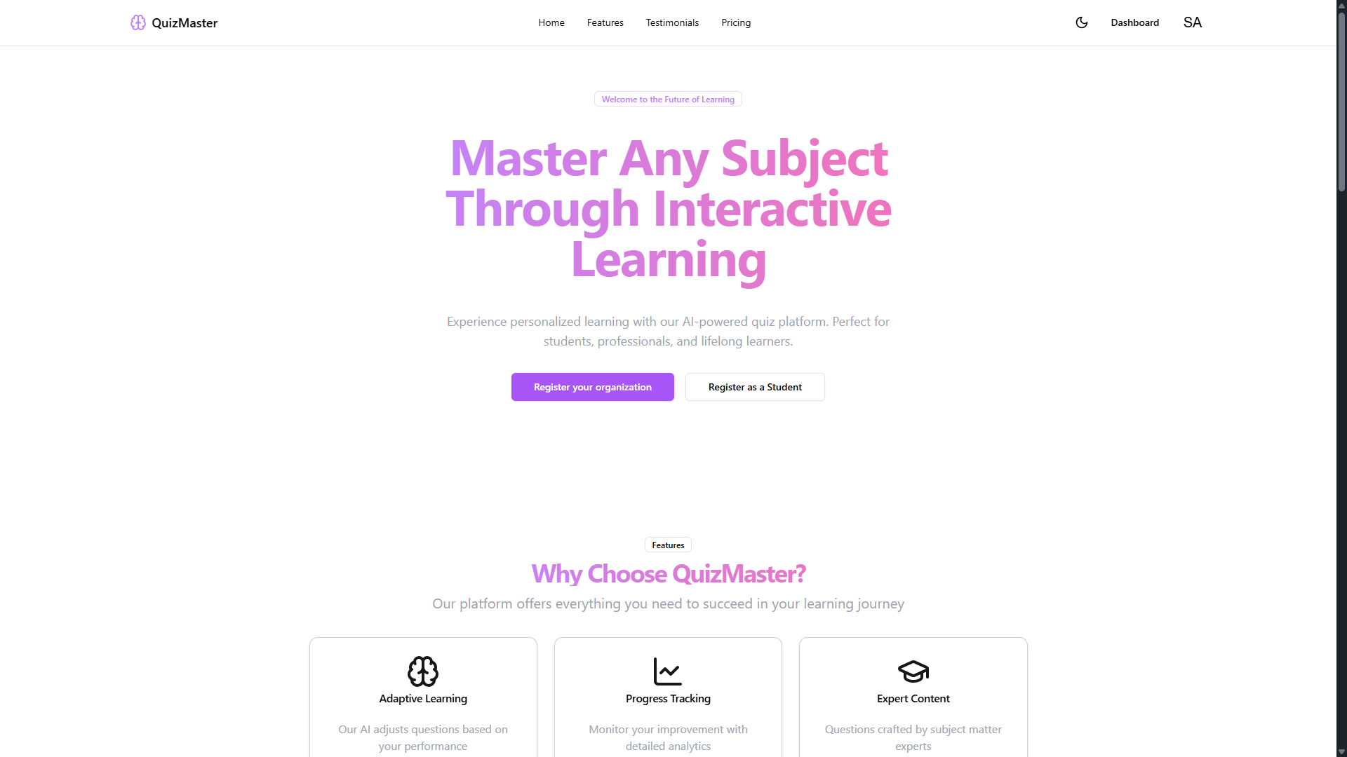 QuizMaster : SaaS-Based Quiz Platform